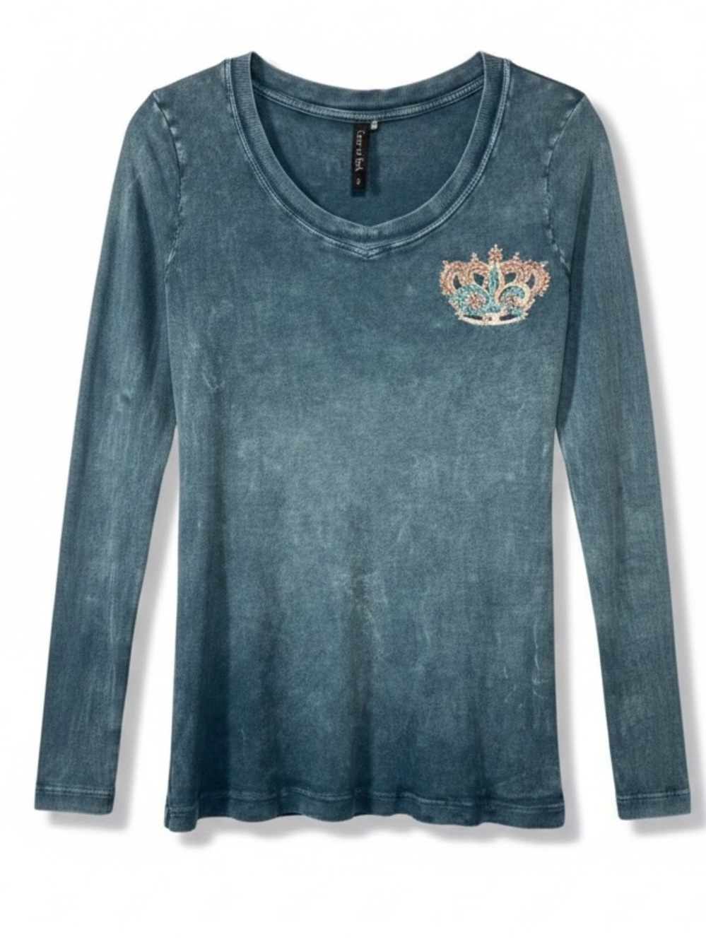 Central Park Blue Crown Long Sleeve Sz S EUC